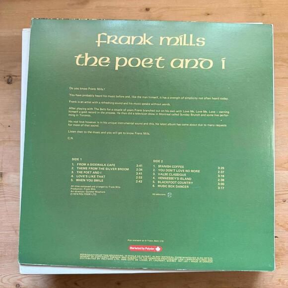 Frank Mills – The Poet And I Vinyl 33rpm VG+ AJ26 - Picture 2 of 2